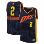 Unisex Oklahoma City Thunder Shai Gilgeous-Alexander  Navy 2023/24 Fast Break Jersey - City Edition