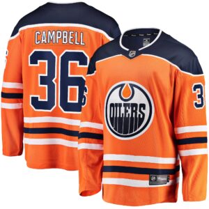 Jack Campbell Edmonton Oilers Home Breakaway Player Jersey - Orange