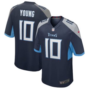 Vince Young #10 Tennessee Titans Navy Game Retired Player Jersey