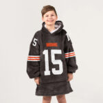 Kid J.F 15 Cleveland Football Unisex Blanket Hoodie