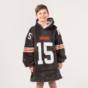 Kid J.F 15 Cleveland Football Unisex Blanket Hoodie