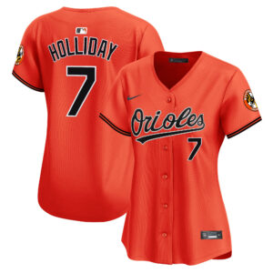 Women's Jackson Holliday #7 Baltimore Orioles Vapor Premier Limited Jersey - Orange