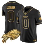 Keon Coleman #0 Buffalo Bills BUF 2025 "Rivalries" Gold Vapor Limited Jersey - All Stitched