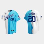 Men's Los Angeles Dodgers #20 Miguel Vargas 2022 All-Star Futures Game Split Jersey - White Teal
