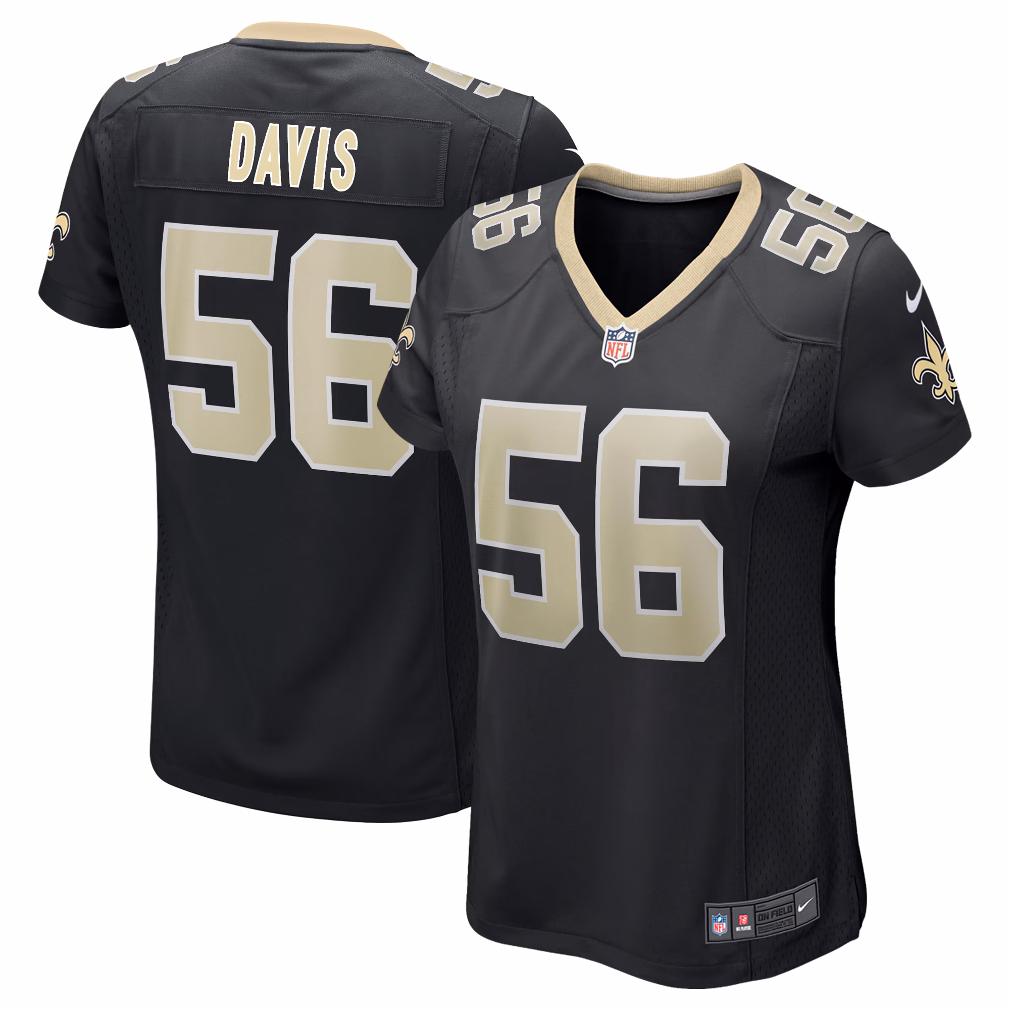 Demario Davis New Orleans Saints Women's Game Jersey - Black