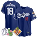 Yamamoto #18 Los Angeles Dodgers Spring Training Vapor Limited Jersey - All Stitched