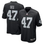 Trent Sieg Las Vegas Raiders  Game Jersey - Black
