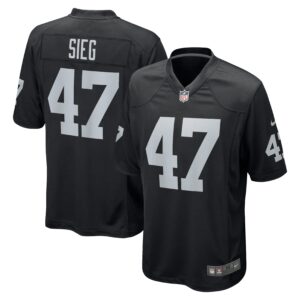 Trent Sieg Las Vegas Raiders  Game Jersey - Black