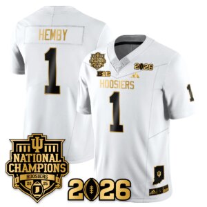Roman Hemby #1 Indiana Hoosiers Vapor Limited Football Jersey - 2025 National Champions - All Stitched