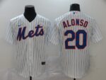 Men's New York Mets #20 Pete Alonso White Stitched Cool Base  Jersey