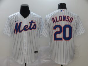 Men's New York Mets #20 Pete Alonso White Stitched Cool Base  Jersey