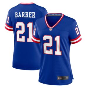 Tiki Barber New York Giants Women's Classic Retired Player Game Jersey - Royal
