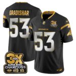 Randy Gradishar Denver Broncos-Time Champions Patch Gold Vapor Limited Jersey - All Stitched