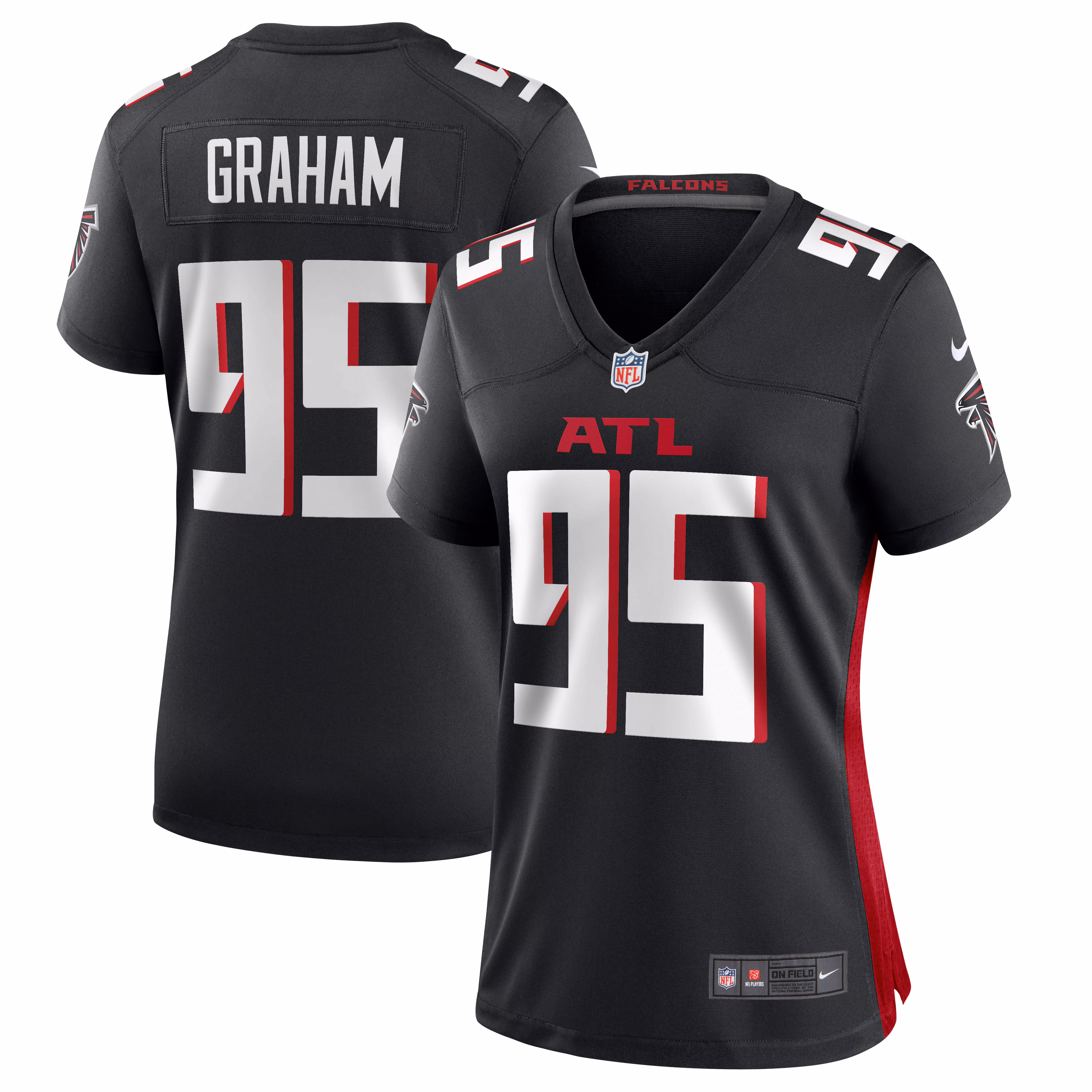 Ta'Quon Graham Atlanta Falcons Women's Game Jersey - Black