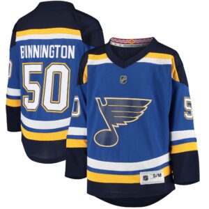 Binnington St.Louis Blues Youth Home Replica Player Jersey - Blue