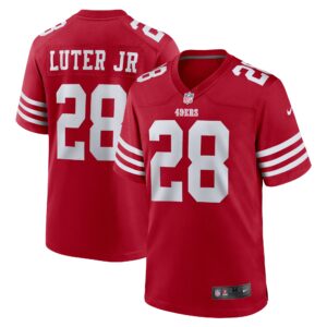 Darrell Luter Jr. San Francisco 49ers  Game Jersey -  Scarlet