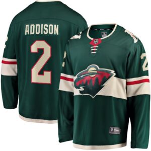 Calen Addison Minnesota Wild Home Breakaway Player Jersey - Green