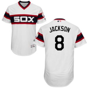 Chicago White sox #8 Bo Jackson White Flexbase Collection Alternate Home Stitched Jersey