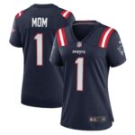 Number 1 Mom New England Patriots Women's Game Jersey - Navy