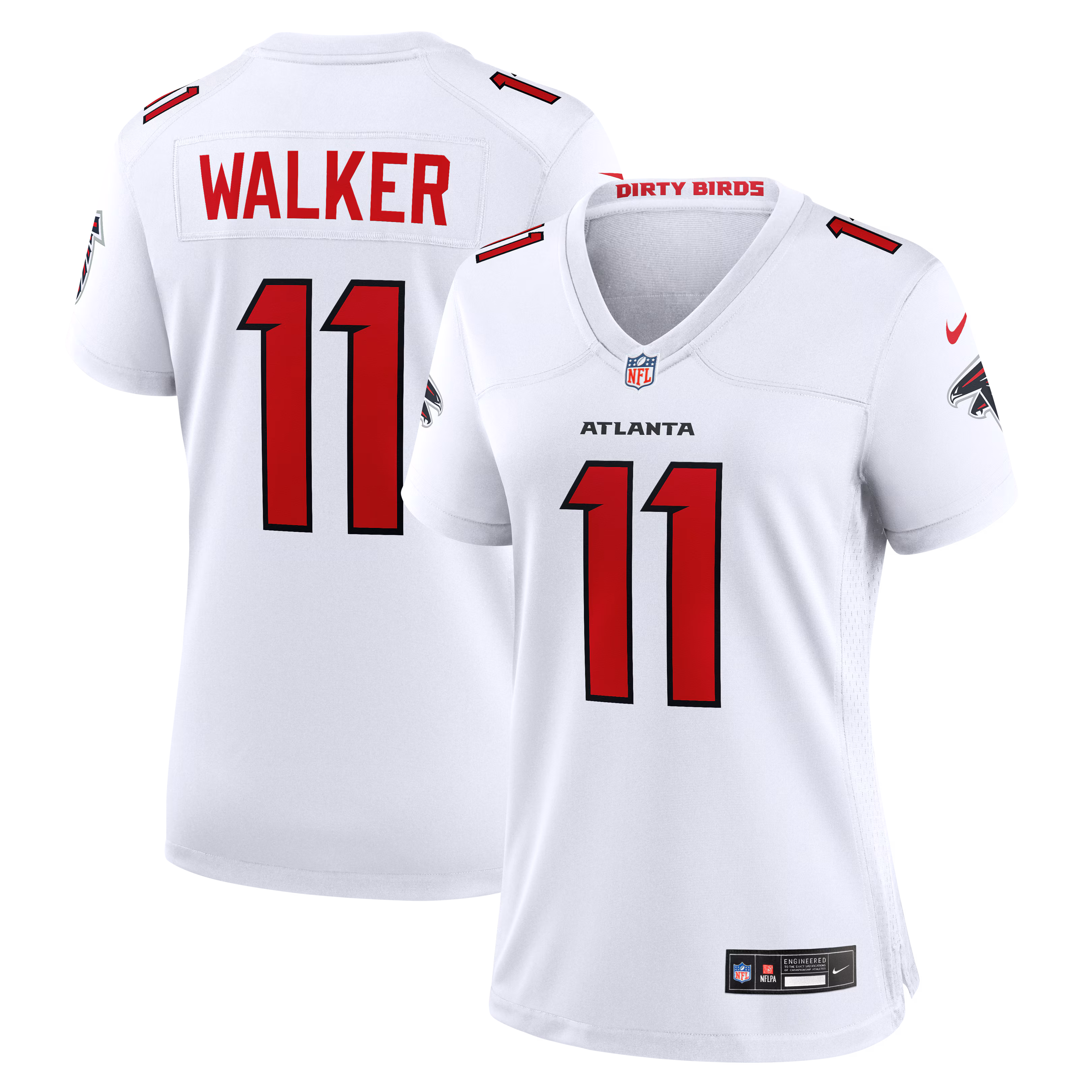 Women's Atlanta Falcons Jalon Walker #11 White Game Jersey