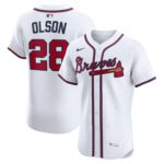 Atlanta Braves Matt Olson #28 White Home Elite Player Jersey