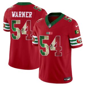 Fred Warner # 54 San Francisco 49ers Mexico Vapor Limited Jersey V4 - All Stitched
