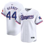 Men's Texas Rangers #44 Andrew Heaney  White Home Limited Player Jersey
