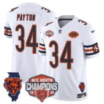 Walter Payton #34 Chicago Bears CHI 2025 NFC North Champions Patch Jersey V2 - All Stitched