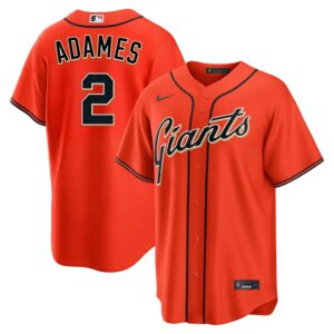 Willy Adames #2 San Francisco Giants Alternate Replica Jersey - Orange