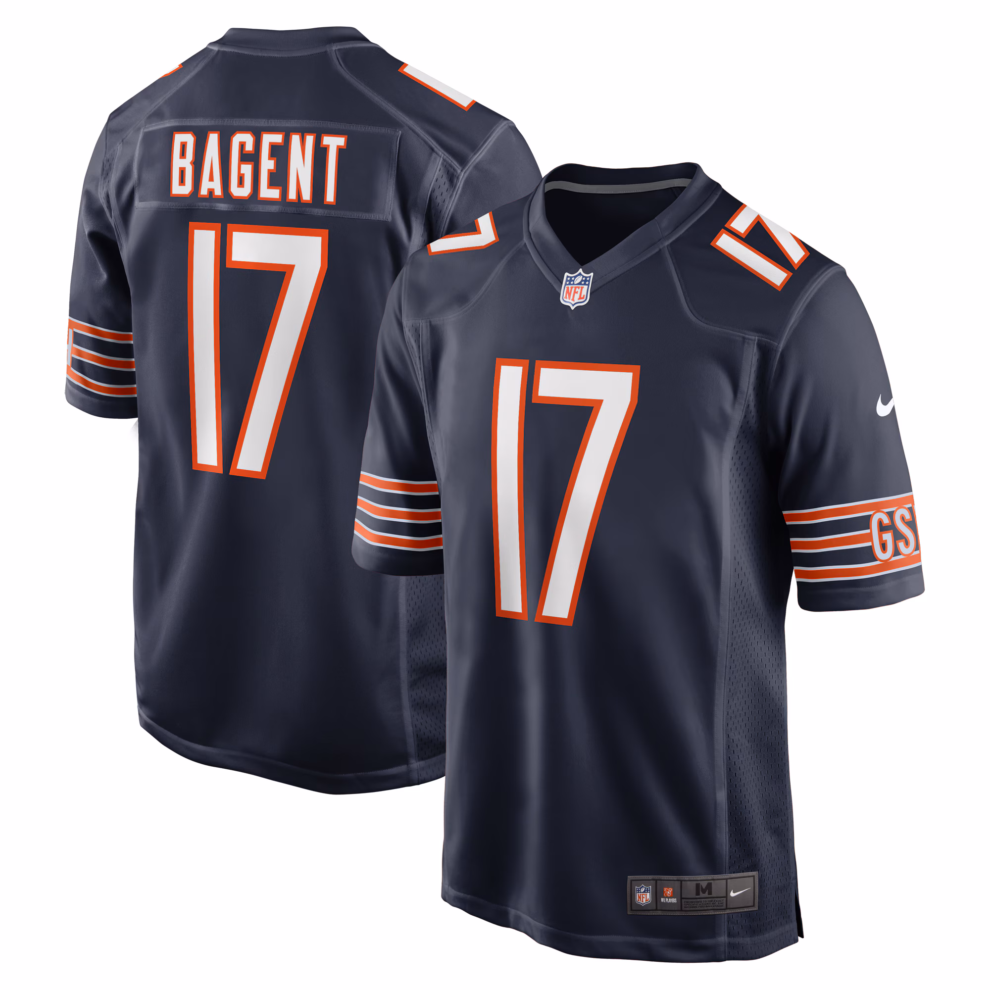 Tyson Bagent Chicago Bears  Game Jersey -  Navy