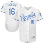 Kansas City Royals #16 Bo Jackson White Flexbase Collection 2016 Father's Day Stitched Jersey