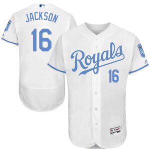 Kansas City Royals #16 Bo Jackson White Flexbase Collection 2016 Father's Day Stitched Jersey