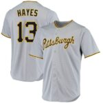 Men's Pittsburgh Pirates #13 Ke'Bryan Hayes Road Gray Jersey
