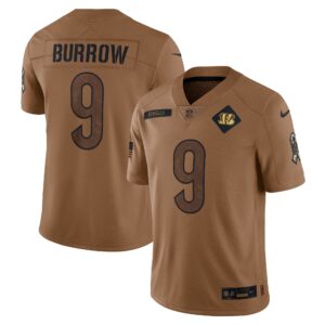 Joe Burrow Cincinnati Bengals  2023 Salute To Service Limited Jersey - Brown
