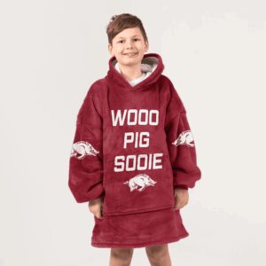 Kid Arkansas Football Unisex Blanket Hoodie