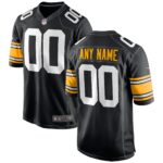 Pittsburgh Steelers  Youth Alternate Custom Game Jersey - Black