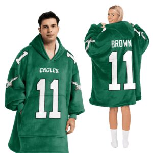 Adult 11 Philadelphia Football Unisex Blanket Hoodie