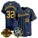 Jacob Misiorowski #32 Milwaukee Brewers 54 Seasons for Brewers Vapor Premier Limited Jersey - All Stitched