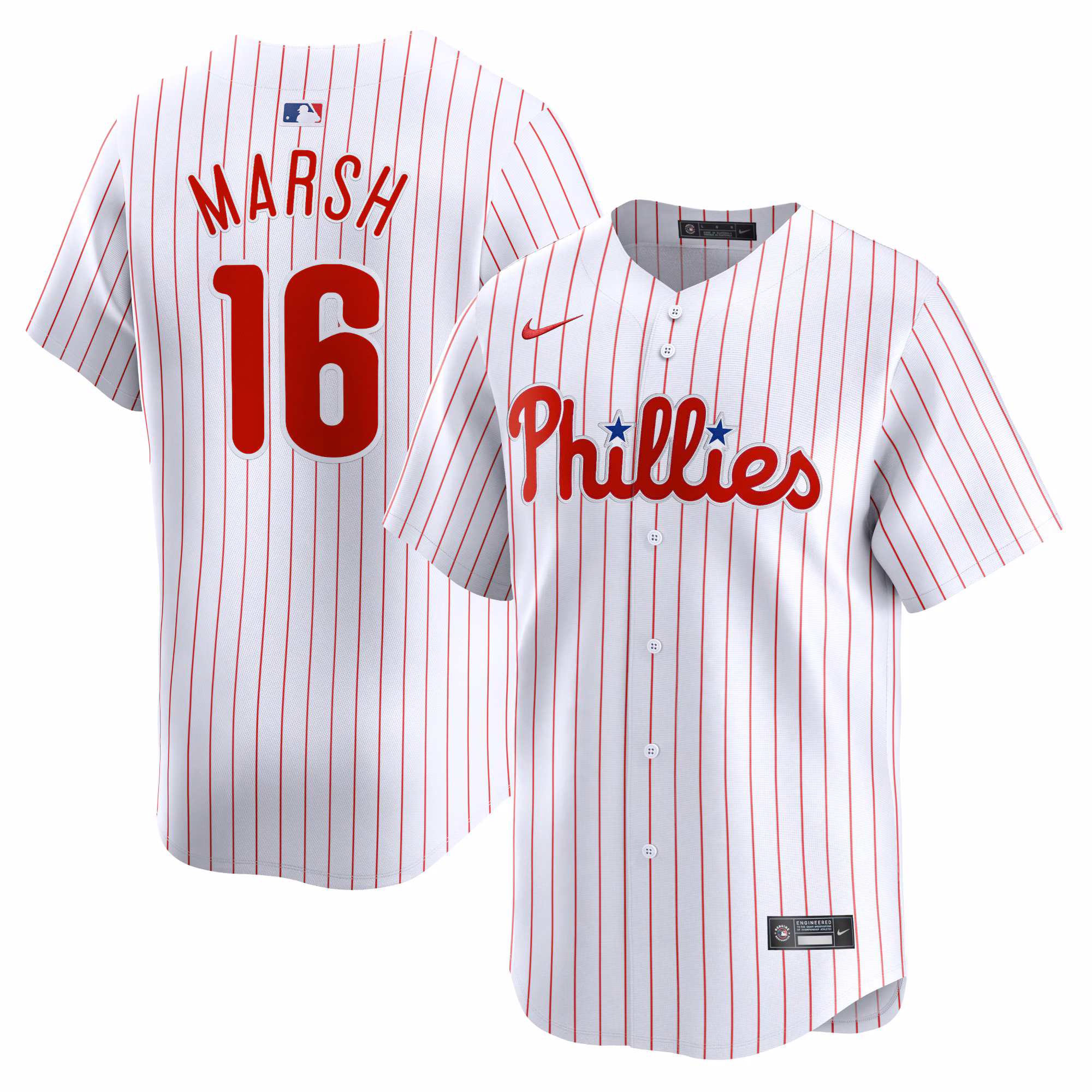 Philadelphia Phillies Brandon Marsh #16 White Home Limited Player Jersey