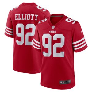 Elliott San Francisco 49ers Team Game Jersey -  Scarlet