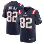 T.J. Luther New England Patriots Team Game Jersey -  Navy
