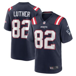 T.J. Luther New England Patriots Team Game Jersey -  Navy