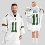 Adult C.B 11 Miami Football Unisex Blanket Hoodie