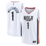 Zion Williamson New Orleans Pelicans  2021/22 Fast Break Replica Jersey - City Edition - White