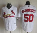 St. Louis Cardinals #50 Adam Wainwright White New Cool Base Stitched Jersey