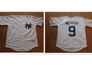 Men's New York Yankees #9 Graig Nettles White Button Cool Base Jersey