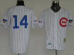 Mitchell And Ness Chicago Cubs #14 Ernie Banks Stitched White Throwback Jersey