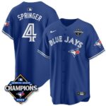 George Springer #4 Toronto Blue Jays 2025 American League Champions Jersey Stitched Royal