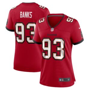 Eric Banks Tampa Bay Buccaneers Women's  Game Jersey -  Red