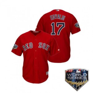 Men's Boston Red Sox #17 Nathan Eovaldi Red 2018 World Series Jersey